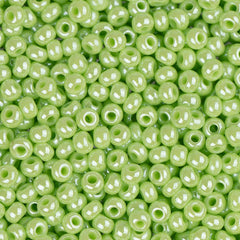 11/0 Czech Seed Beads #35039 Opaque Luster Green 23g