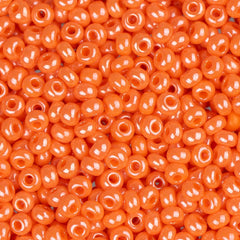 11/0 Czech Seed Beads #35046 Opaque Luster Dark Orange 23g