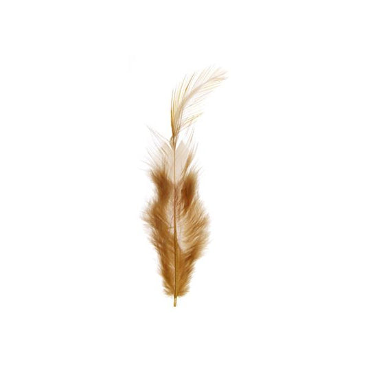 Rooster Saddle Hackle Feathers 3-6" Brown 3g