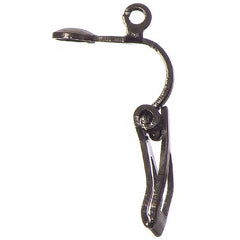 Gunmetal Clip On Earrings with Loop 10/pk