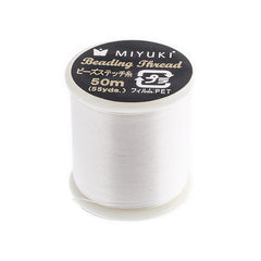 White Miyuki Beading Thread 50m