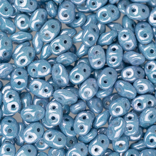 *Czech Superduo Beads 24g Blue Luster