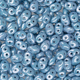 *Czech Superduo Beads 24g Blue Luster