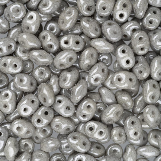 *Czech Superduo Beads 24g Jet Luster