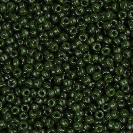 15/0 Perles Miyuki Rocailles #1488 Opaque Vert Forêt 22g