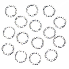 6mm Silver Twisted Jump Rings 100/pk