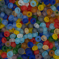 10/0 Czech Seed Beads #096 Transparent Matte Mix 22g