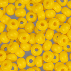 6/0 Czech Seed Beads #084 Opaque Gold Yellow 22g