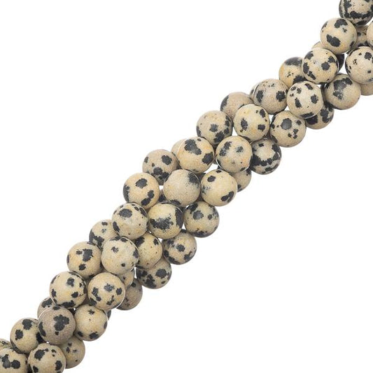 6mm Jasper Dalmation (Naturel) Perles 15-16" Strand