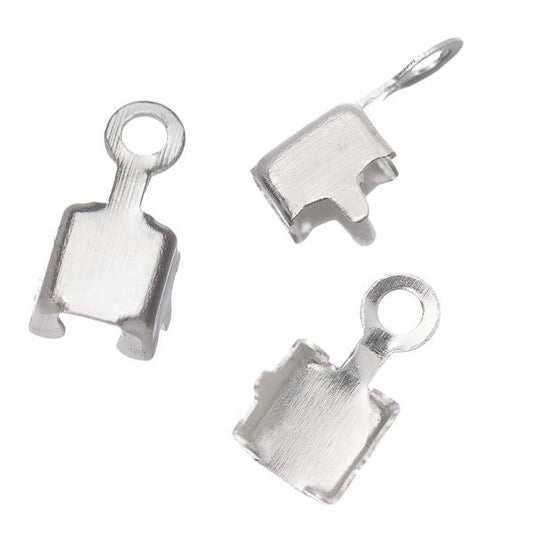 Cup Chain Ends 7x3.5mm Silver 20/pk