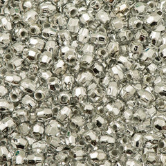 4mm Facetted Beads Silver 1000/pk