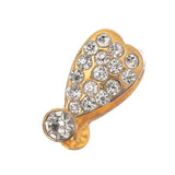15mm Or Strass Pinch Bail 2/pk