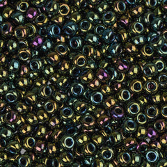 11/0 Miyuki Seed Beads #0453 Metallic Green Iris 22g