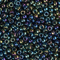 11/0 Miyuki Seed Beads #0455 Metallic Purple Green Iris 22g