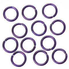 6.5mm Purple Jump Rings 100 Grams