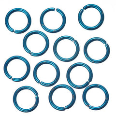 6.5mm Turquoise Jump Rings 100 Grams