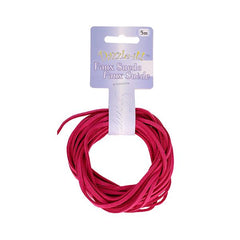 3mm Faux Suede Lace Hot Pink 5m