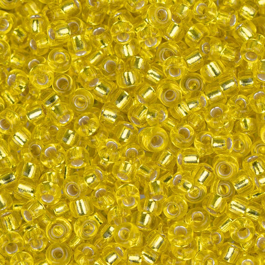 11/0 Miyuki Seed Beads #0006 Silver Lined Yellow 22g