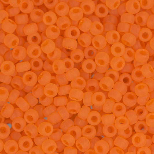 11/0 Miyuki Seed Beads #0138F Orange Matte 22g