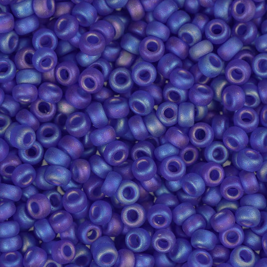 11/0 Miyuki Seed Beads #0151FR Cobalt AB Matte 22g