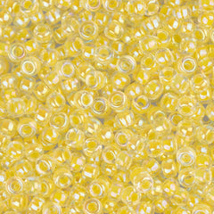 11/0 Miyuki Seed Beads #0273 Pale Yellow Lined 22g
