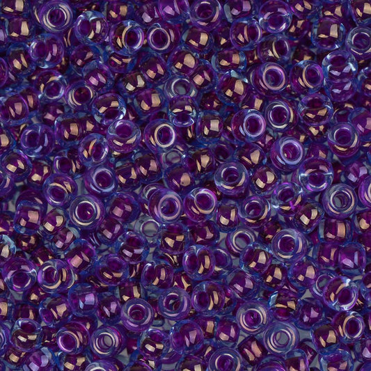 11/0 Miyuki Seed Beads #0352 Aqua Fuchsia Lined Luster 22g