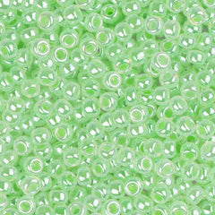 11/0 Miyuki Seed Beads #0520 Light Crystal Green 22g