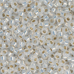 11/0 Miyuki Seed Beads #0551 White Opal Silver Lined 22g