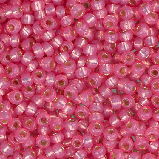 11/0 Miyuki Seed Beads #0556 Rose Silver Lined Opal Alabaster 22g