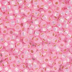 11/0 Miyuki Seed Beads #0643 Pink Silver Lined Alabaster 22g