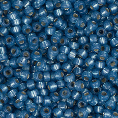 11/0 Miyuki Seed Beads #0648 Denim Blue Silver Lined Alabaster 22g