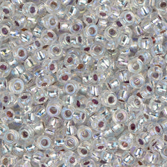 11/0 Miyuki Seed Beads #1001 Silver Lined Crystal AB 22g