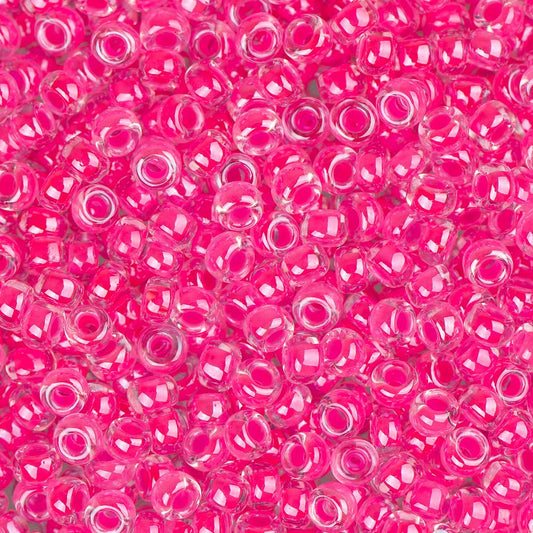 11/0 Miyuki Seed Beads #4301 Luminous Neon C/L Hot Pink 22g
