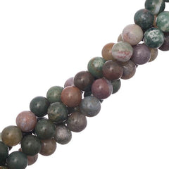 8mm Agate Indian (Natural) Beads 15-16" Strand