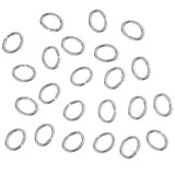 4x5mm Anneaux Ovales Argentés 100/pk