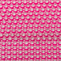 Plastic 2.4mm Neon Pink Rhinestone Banding by the Yard