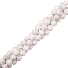 6mm Howlite White (Natural) Beads 15-16" Strand