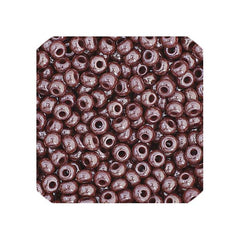 11/0 Czech Seed Beads #35033 Opaque Brown Luster 23g
