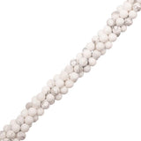 4mm Howlite Blanc (Naturel) Perles 15-16" Brin