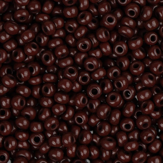 11/0 Perles de Rocailles Tchèques #34926B Opaque Brun Foncé 250g