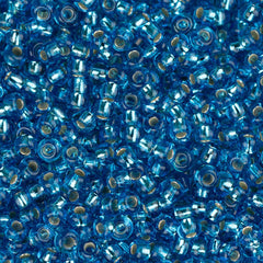11/0 Czech Seed Beads #34974B Silver Lined Dark Aqua 250g