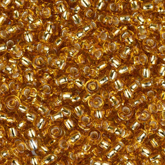 11/0 Czech Seed Beads #34976B Silver Lined Gold 250g