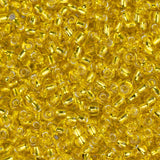11/0 Czech Seed Beads #34985B Silver Lined Yellow 250g