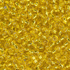 11/0 Czech Seed Beads #34985B Silver Lined Yellow 250g
