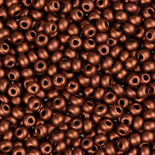 11/0 Czech Seed Beads #35052B Metallic Copper 250g
