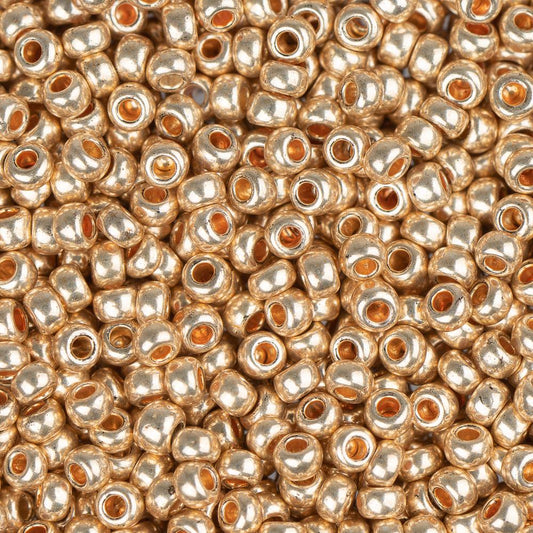 11/0 Czech Seed Beads #40001B Metallic Solgel Dark Gold 250g