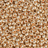 11/0 Czech Seed Beads #40001B Metallic Solgel Dark Gold 250g