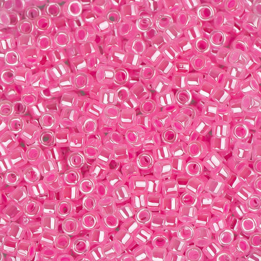 11/0 Delica Bead #0246 Dark Crystal Pink Ceylon Lined 5.2g
