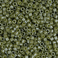 11/0 Delica Bead #0263 Opaque Pale Green Lime Glazed Luster 5.2g