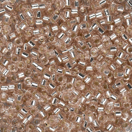 Perle Delica 11/0 #1203 Brume Rose Doublée d'Argent 5.2g